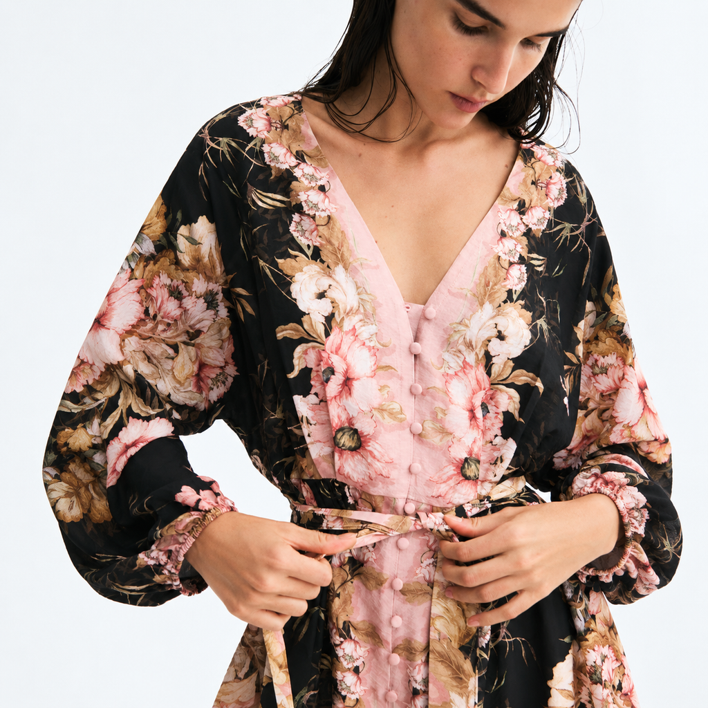 Tie-Belt Tunic Top