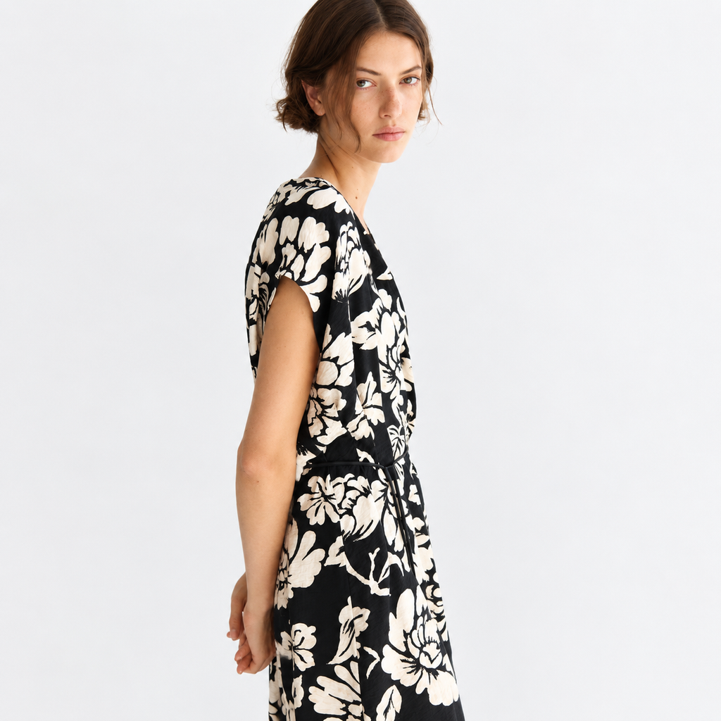 Floral Flared Midi Dress