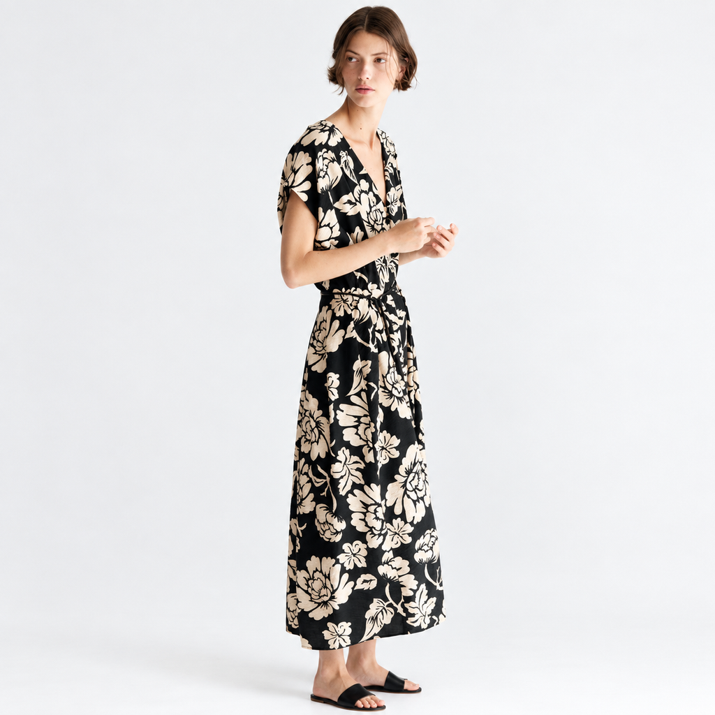 Floral Flared Midi Dress