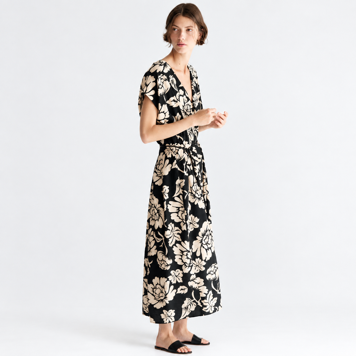 Floral Flared Midi Dress