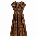 Button-Front Midi Dress