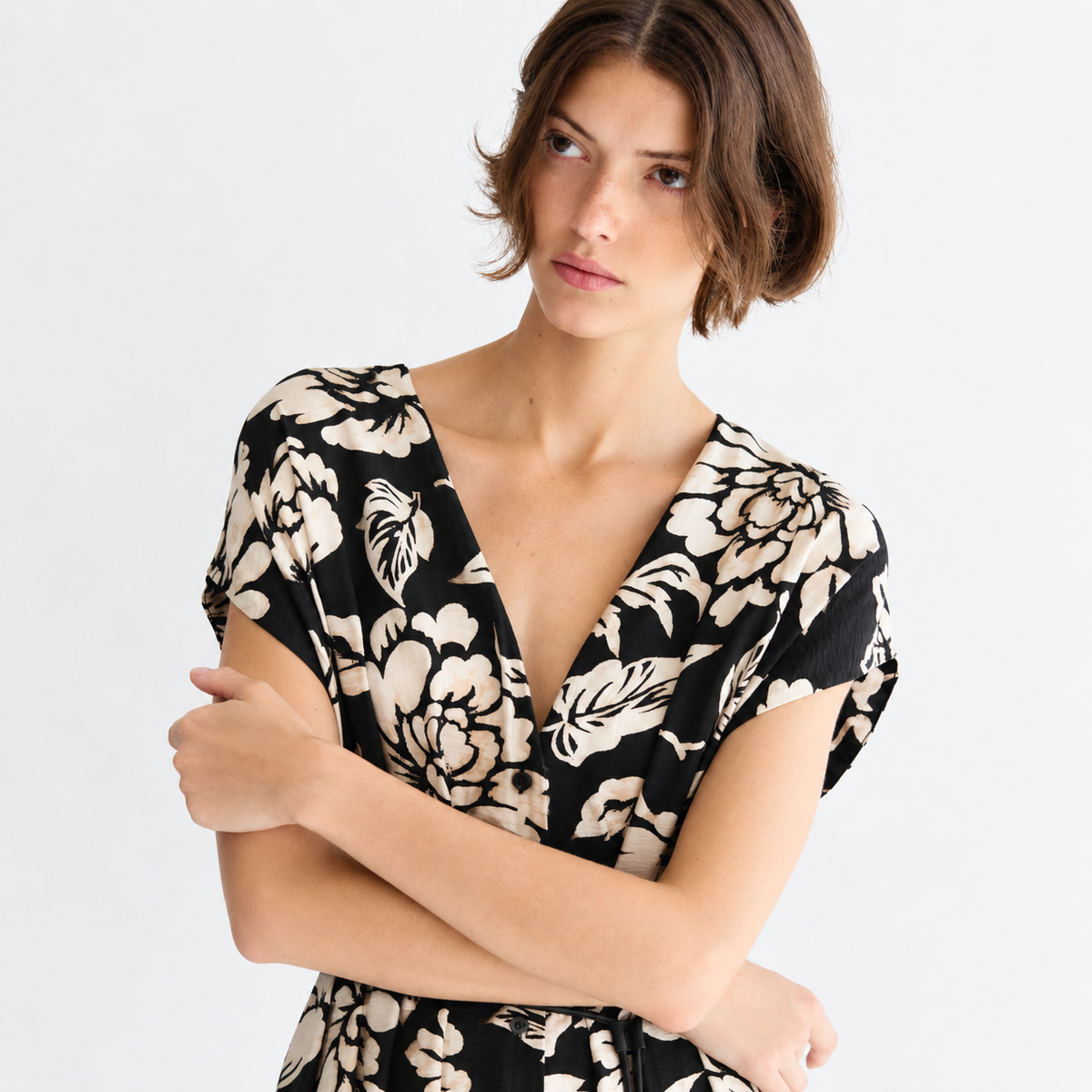 Floral Flared Midi Dress